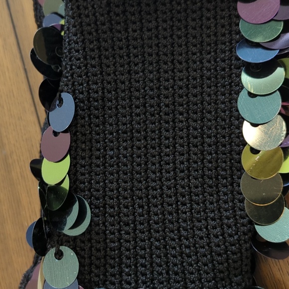 Chico's Illusion Beaded Multi Dark Sequin Wristlet - Picture 5 of 14